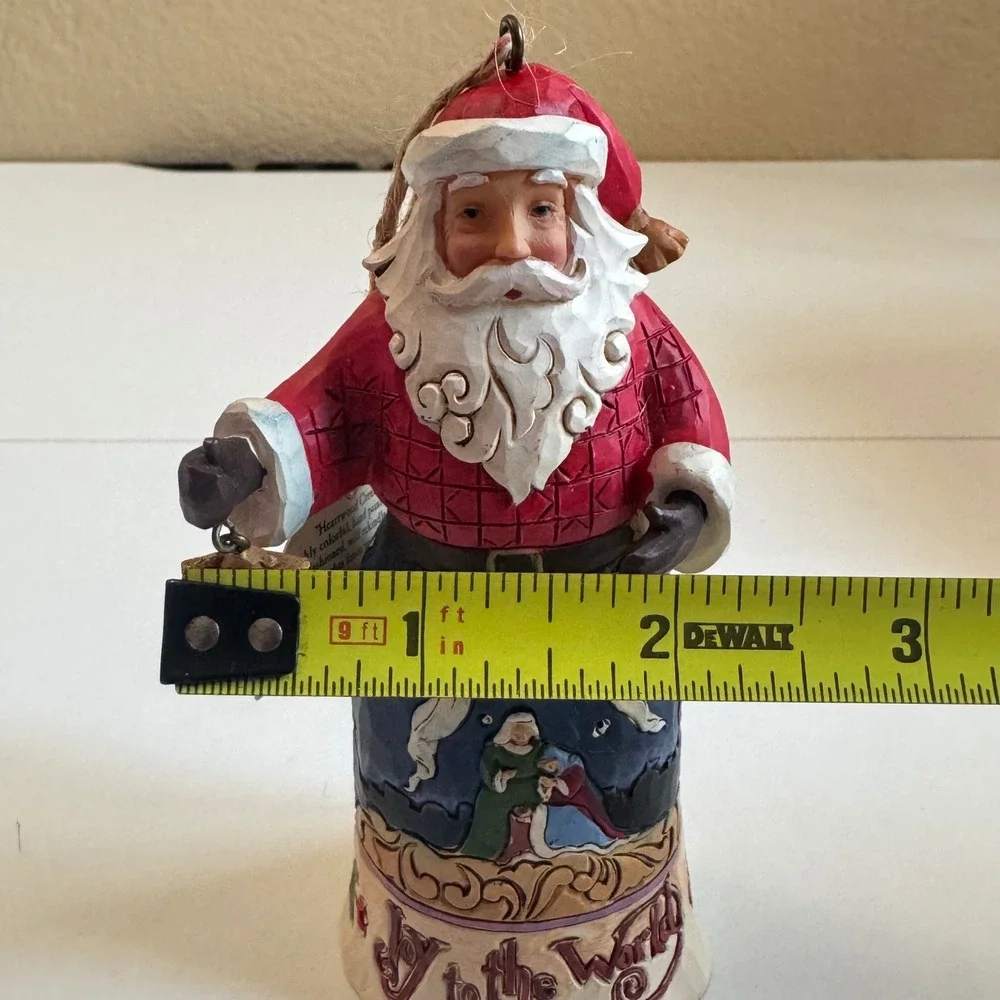 Jim Shore Heartwood Creek Joy To The World Santa Nativity Ornament 6001504 EUC